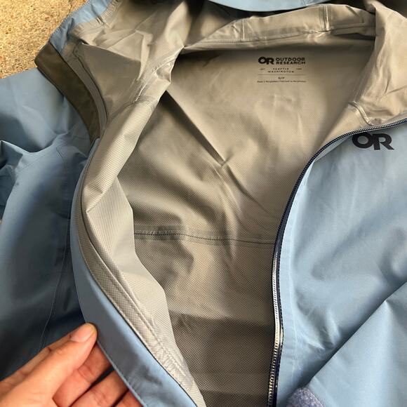 Outdoor Research Women’s Stratoburst Stretch Rain Jacket Small Olympic Blue - Picture 3 of 13